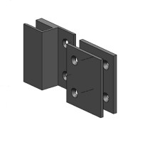 Frameless glass fencing gate latch