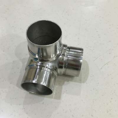 Stainless steel 3 way round tube connector/Pipe connector/90 degree type