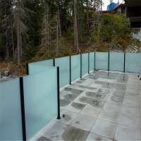 Frameless Tempered Glass Standoff Railing For Balcony / Staircase Standoff Bracket Glass Handrails